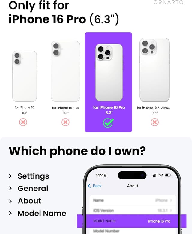 Detalle 2 de ORNARTO Vortuxe Liquid Silicone Case for iPhone 16 Pro (6.3 in) — MagSafe Compatible, Pale Rose Quartz