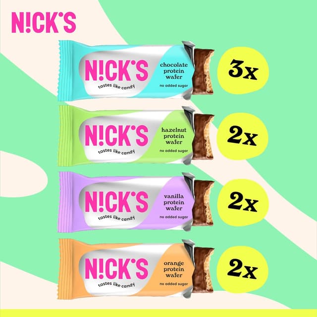 Detalle de NICKS Proteinriegel Wafer Sport Mix 9er 🍫