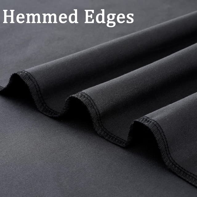 Detalle de Htper 50ft x 10ft Thick Black Backdrop Curtain (10 Panels) for Wedding, Photo Booth & Events