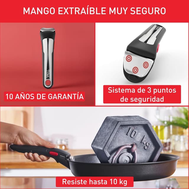 Detalle 2 de Tefal Ingenio Preference On - Sartenes apilables 24/28 cm
