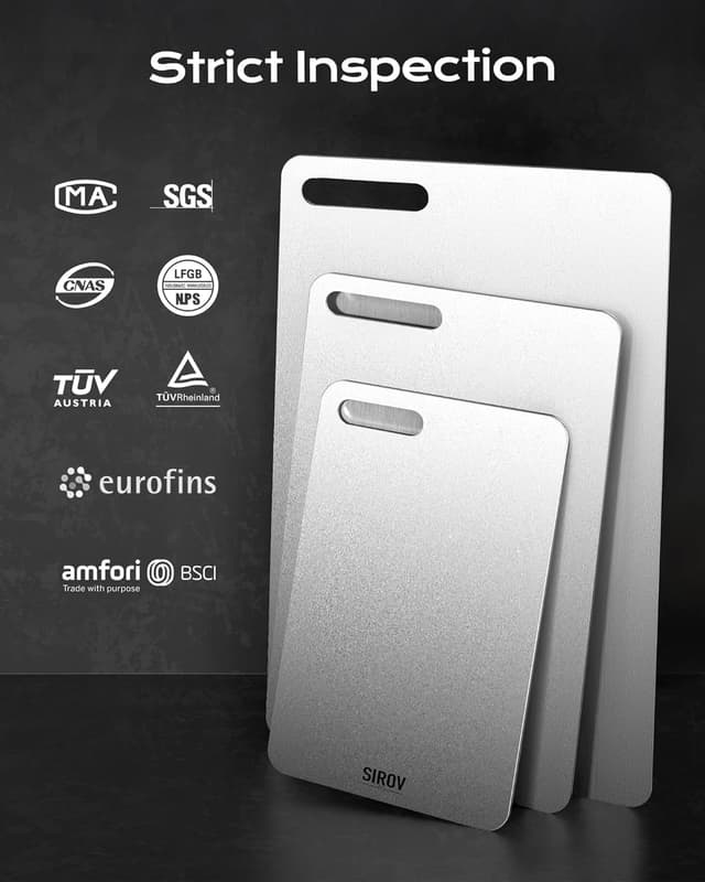 Detalle de Titan Schneidebrett (32 x 20 cm), lebensmittelecht, BPA-frei, doppelseitig