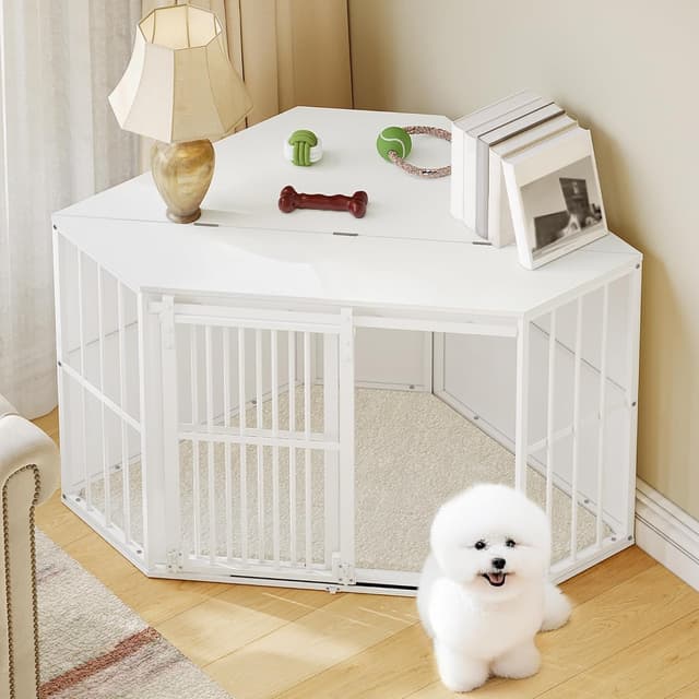 Imagen de Hzuaneri DFC85903W Eck-Hundekäfig 107 cm en OfertitasTOP