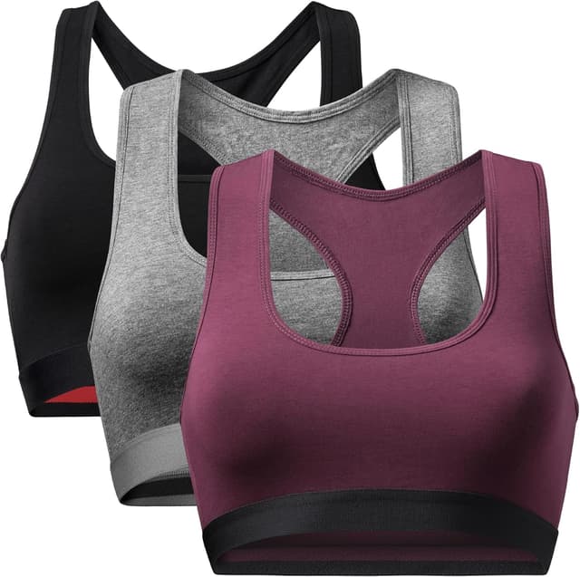 Detalle de DANISH ENDURANCE Bralette-BH aus Bio-Baumwolle ohne Bügel – 1er oder 3er Pack