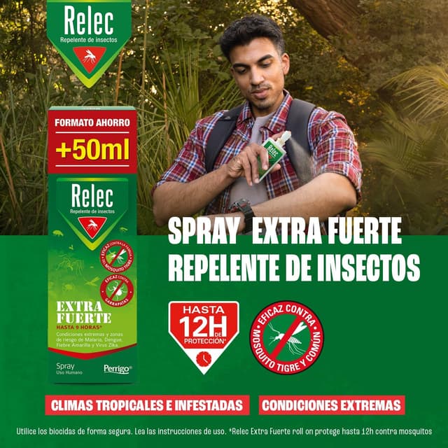 Detalle 2 de Relec Extra Fuerte Spray antimosquitos 125 ml
