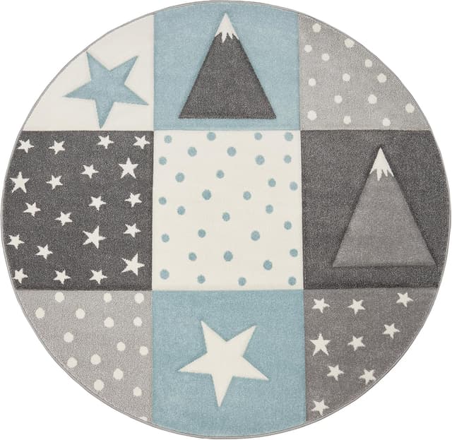 Thumbnail 4 de Paco Home Alfombra Infantil Estrellas y Corazones Blanco Grís 🌟