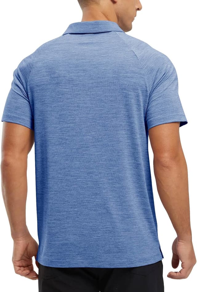 Thumbnail 6 de Rdruko Men’s Short-Sleeve Quick-Dry Polo Shirt with Pocket (3-Button Placket)