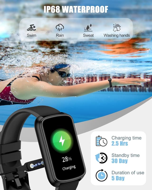 Thumbnail 6 de RLQA Fitness tracker smartwatch 1.47 inch