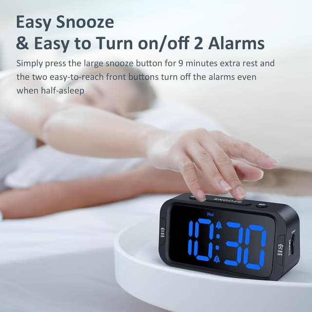 Thumbnail 5 de Odokee Digital Dual Alarm Clock for Bedroom