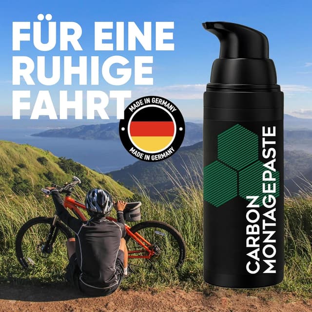 Detalle de 24SENDIT Carbon Montagepaste fürs Fahrrad – Montagehilfe für Sattelstütze, Sattelklemme & Lenker (Carbon/Alu) – Made in Germany