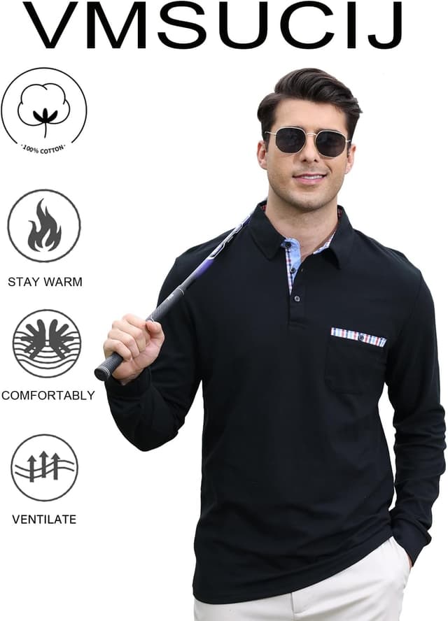 Detalle 2 de VMSUCIJ Poloshirt Langarm aus Baumwolle