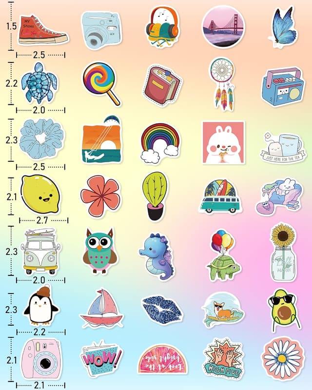 Thumbnail 5 de Greingways Sticker Pack 300 Water Bottle Stickers 🎨