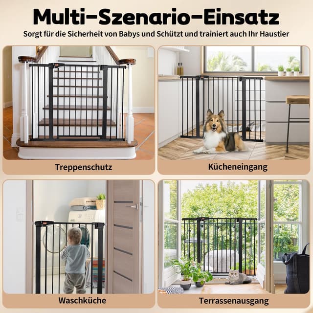 Detalle de LAOYE Treppenschutzgitter Extra Hoch 92 cm