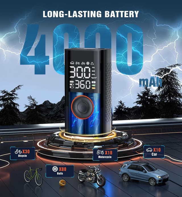 Thumbnail 1 de Fshyos Tyre Inflator 150 PSI portable pump