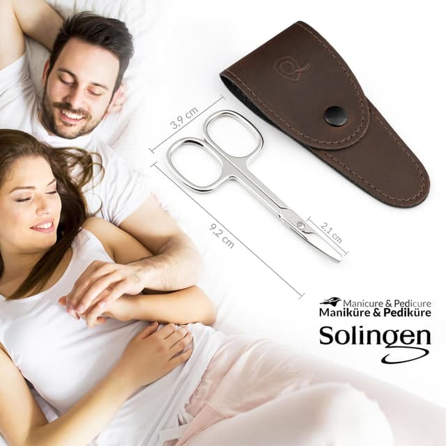 Detalle 2 de marQus Baby Nagelschere Solingen – abgerundete Klinge mit Etui für präzises Kürzen von Kinder-Nägeln