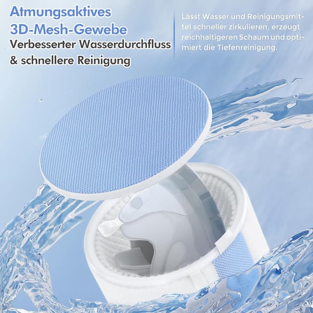 Detalle de Teletrogy 2er-Set Schuhwaschbeutel für Waschmaschine – 3D-Net mit verstecktem Reißverschluss (bis EU 46)