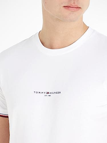 Thumbnail 2 de Tommy Hilfiger Tipped Tee Blanco Manga Corta para Hombre 👕