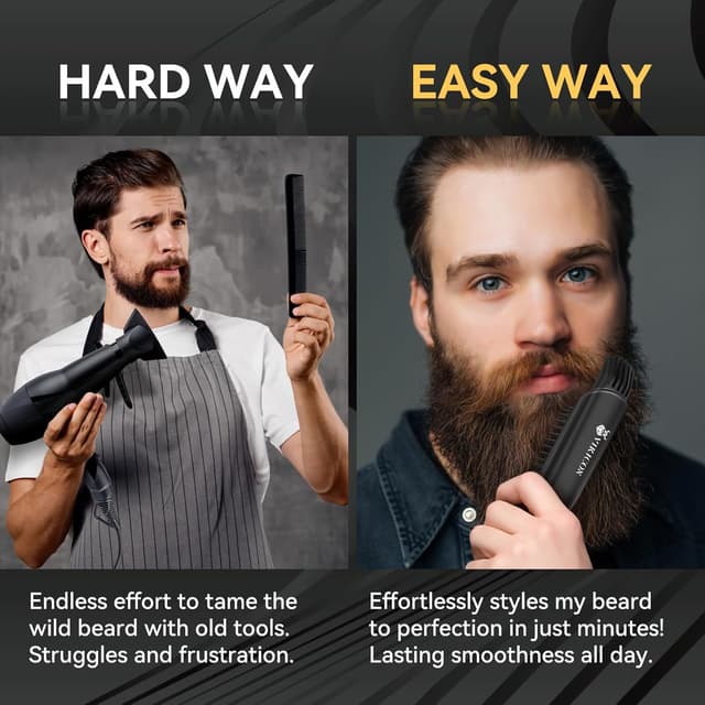 Thumbnail 5 de VIKICON Beard Straighteners Brush 3-in-1