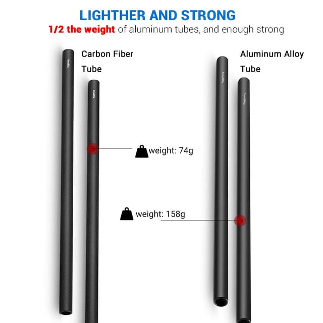 Thumbnail 1 de SMALLRIG 851 15mm Kohlefaserstangen 30cm