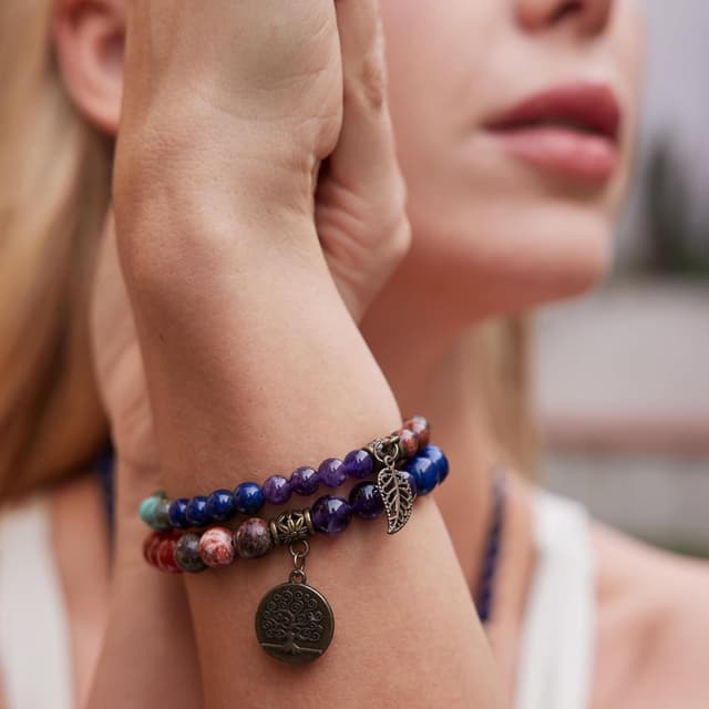 Detalle de Farfume Chakra-Armbänder 7 Chakren Set