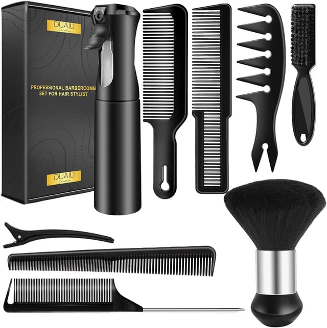 Detalle de DUAIU 9 Pcs Hair Comb Set for Barbers