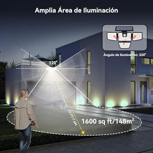 Detalle 2 de Kasonic Luces Solares Exteriores con 392 LED y Sensor