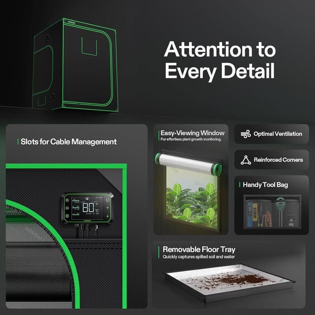 Thumbnail 5 de VIVOSUN Tenda da Coltivazione 150x150x200 cm