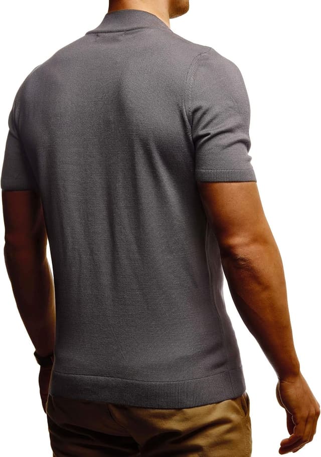 Detalle de Leif Nelson LN7430 : t-shirt d’été homme à col rond, coupe ajustée, manches courtes