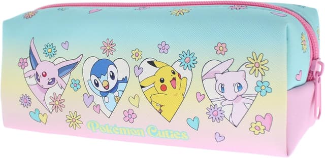 Detalle de Blueprint Collections Pokémon Pencil Case (Pikachu & Eevee) Zip-Up Pouch, 20 x 6.5 x 8cm