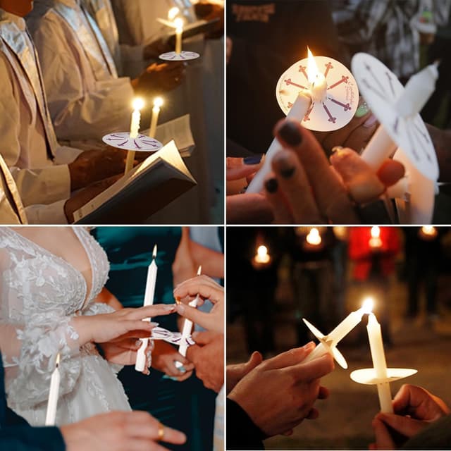 Detalle 1 de YOROXRG 40 Mini White Candles, 4-Inch