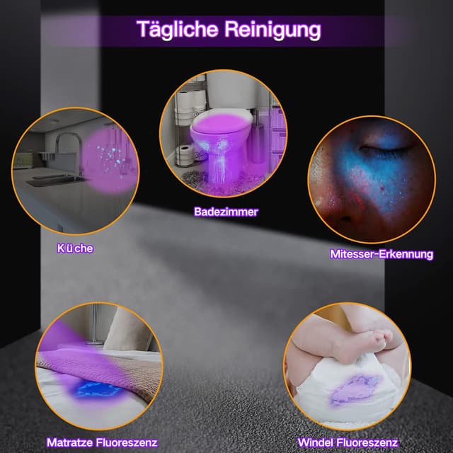 Thumbnail 3 de Vansky UV Schwarzlicht Taschenlampe 395nm