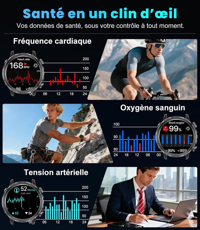 Detalle 2 de Benyar Montre Connectée Homme 1,7"