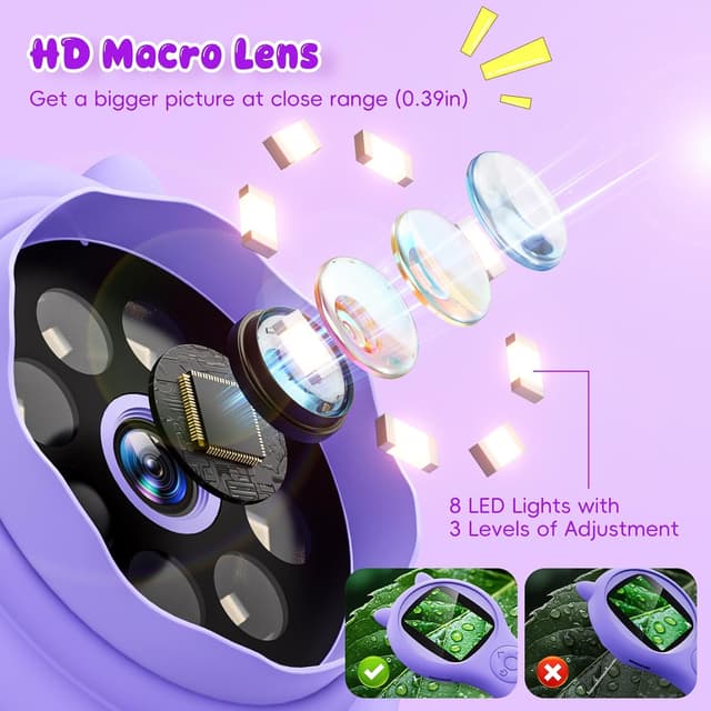 Thumbnail 1 de Mini Pocket Handheld Microscope 500X