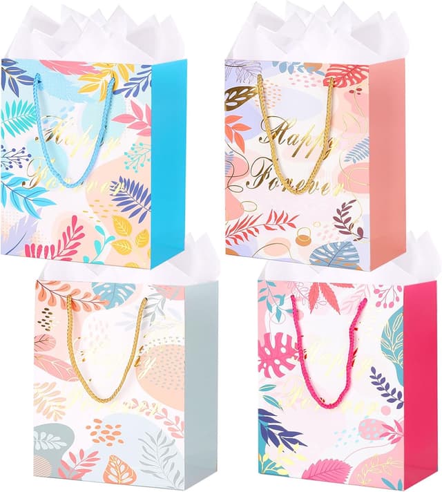 Imagen de Medium 9in flower gift bags, 4 pack en OfertitasTOP