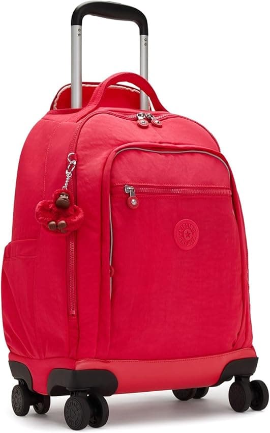 Detalle 2 de Kipling New Zea mochila grande con ruedas rosa