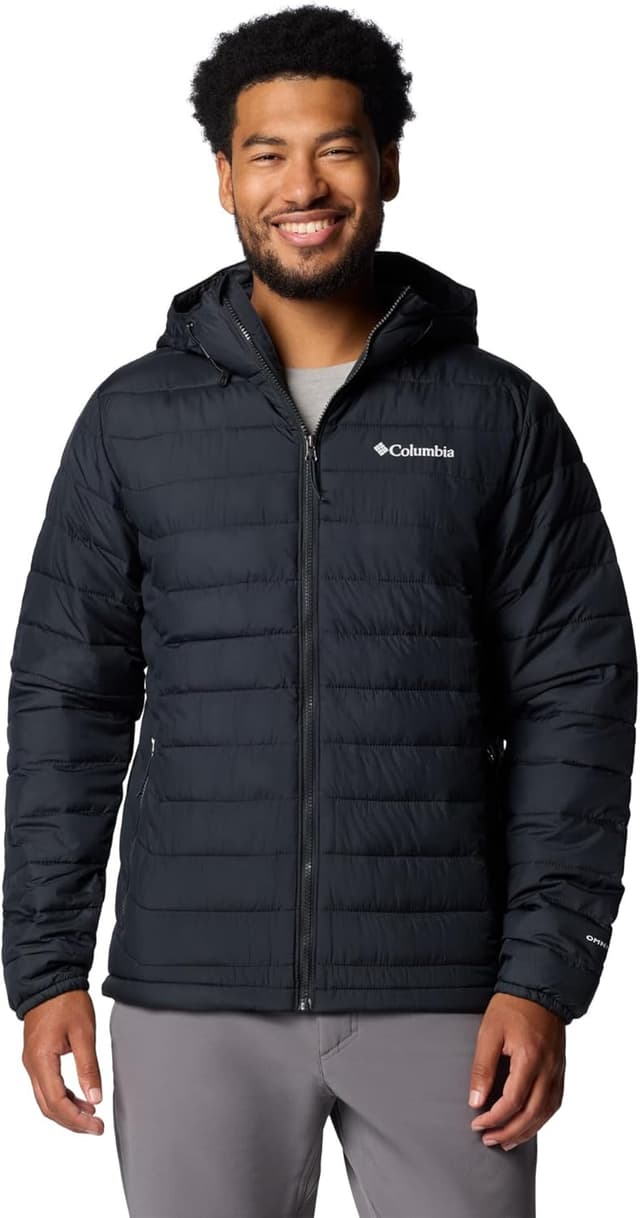 Detalle de Columbia Men’s Powder Lite Hooded Puffer Jacket (Pack of 1) — Black, XXL