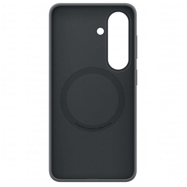 Detalle de Samsung EF-ES942CBEGWW: funda magnética de silicona negra con MagSafe para Galaxy S26