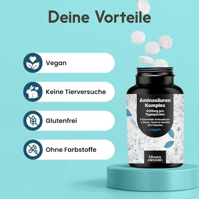 Detalle de Aminosäuren Komplex 6105 mg Tabletten