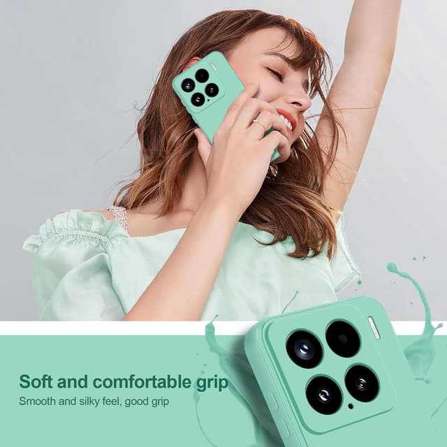 Thumbnail 6 de Btstring Hülle für Xiaomi 15 – Silikon-Case mit Mikrofaserfutter und Rundumschutz (Matcha Grün)