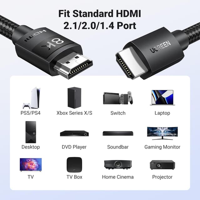 Thumbnail 6 de UGREEN HDMI 2.1 Cable 2m — 48Gbps
