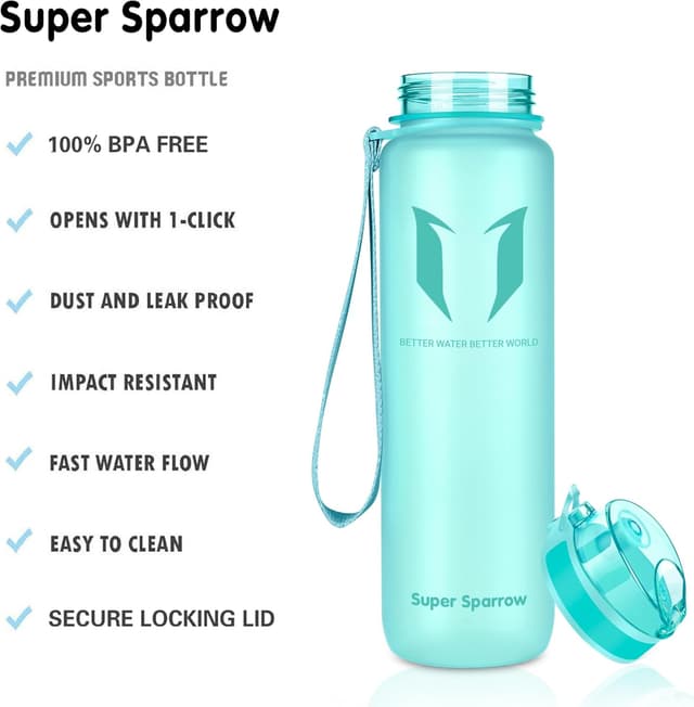 Detalle 2 de Super Sparrow Tritan Trinkflasche 1000 ml ⌚aboration?