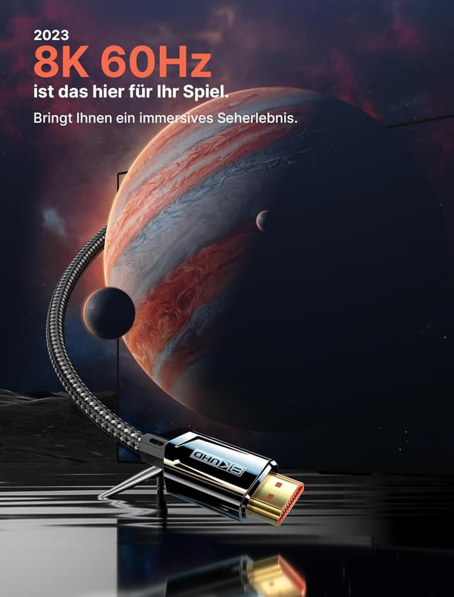 Thumbnail 1 de JSAUX 10K 8K HDMI Kabel 5M HDMI 2.1