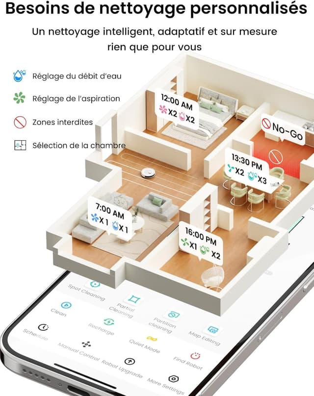 Thumbnail 6 de Lefant M2 Plus Aspirateur Robot Laveur 6000Pa