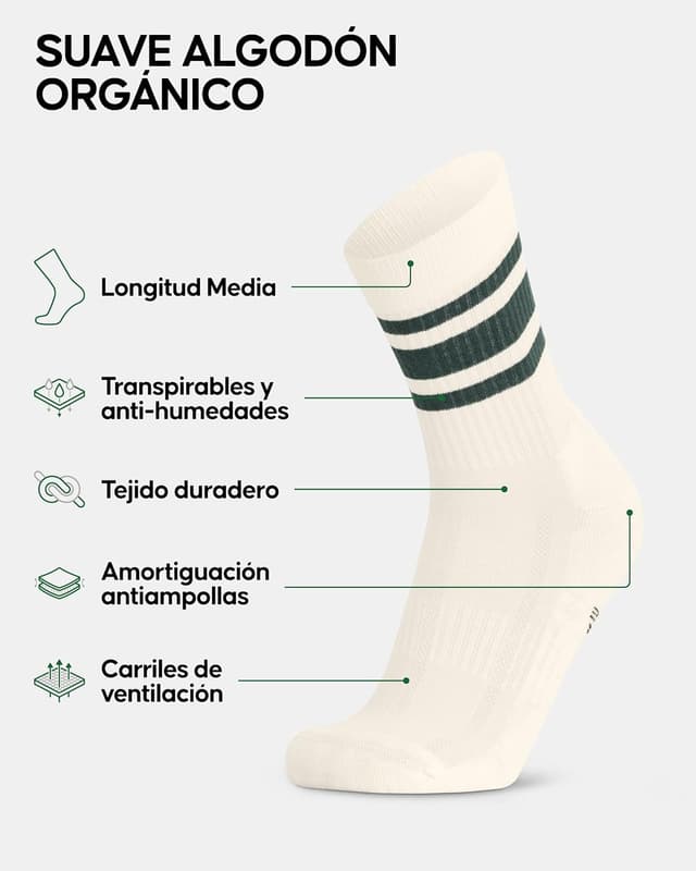 Detalle 2 de DANISH ENDURANCE Calcetines Deporte Tenis Unisex 3 Pack