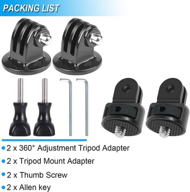 Thumbnail 6 de ZHUROUPU 1/4" Tripod Mount Adapter for GoPro & other action cameras