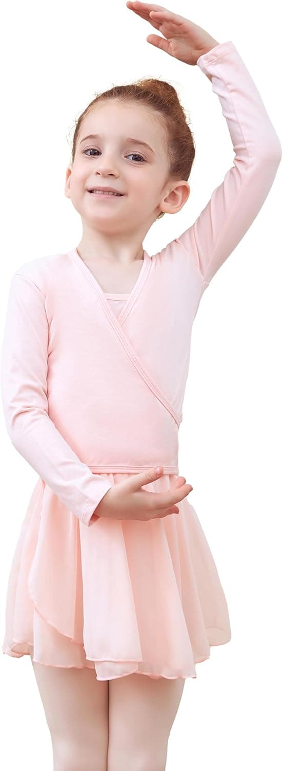 Detalle de Tancefair maglioncino da balletto crossover in cotone con cravatta incrociata per bambine e donne