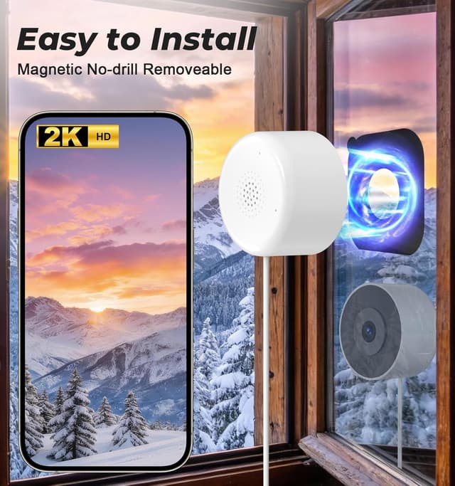 Detalle de Window Security Camera 4MP 2K WiFi Dual-Band