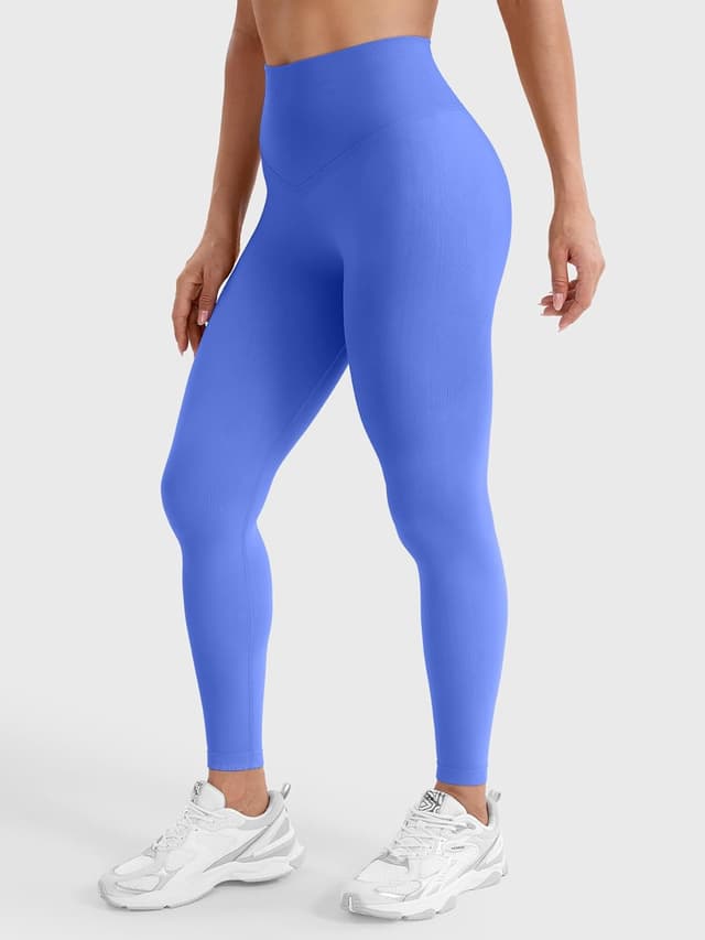 Detalle de YEOREO Damen Sport-Leggings „Invisible Scrunch“ mit hoher Taille (90% Nylon, 10% Elasthan)