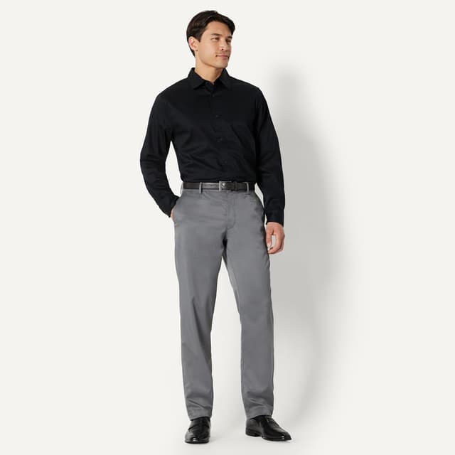 Detalle de Amazon Essentials Herren Penny-Loafer mit quadratischer Zehenpartie – bequeme Business-Mokassins mit viskoelastischer Komfort-Decksohle