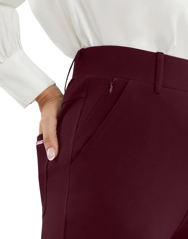 Detalle 2 de AFITNE Straight Leg Trousers with Pockets for Women (pull-on workwear), available in 29/31/33 inch lengths