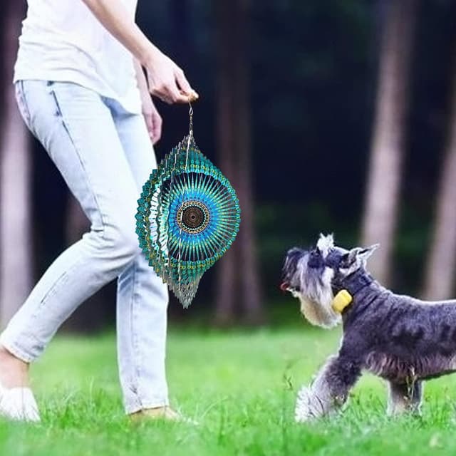 Detalle de FONMY Wind Spinner Mandala 12-inch